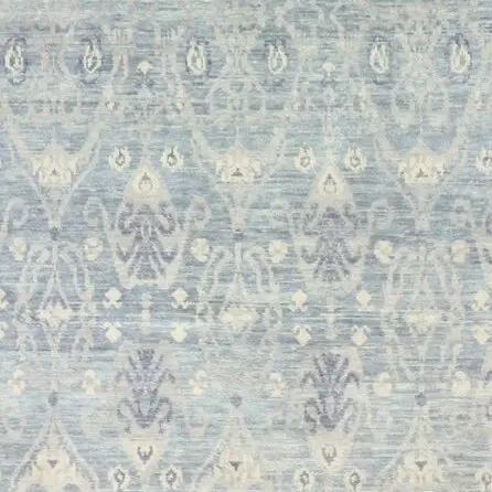 ikat design rug, blue ikat design rug, close-up detail 3