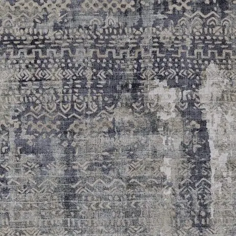 Contemporary Abstract Rug, hand Loom Blue Sage Pure Bamboo Silk India (350×250), blue sage bamboo silk rug, close-up detail 1