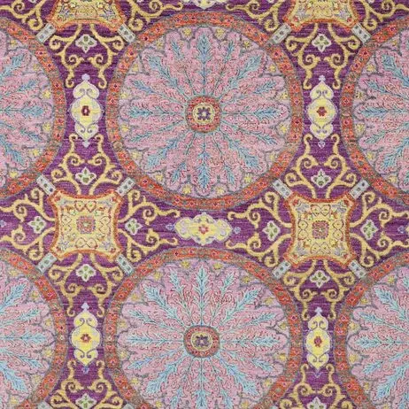 Regal Tajik Hand Knotted Oriental Rug NZ Wool Afghan (380 x 277)cm, blue tajik oriental rug, close-up detail 3
