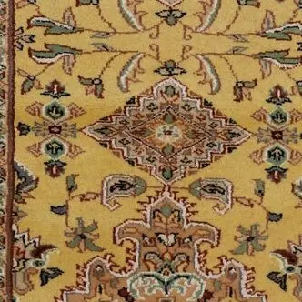 Persian style Bokhara Runner Pakistan Wool (313×79)cm, brown bokhara runner, close-up detail 3