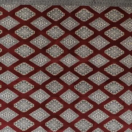 Large Jaldar Oriental Area Rug NZ Wool pakistan (435×304)cm, claret jaldar oriental rug, close-up detail 1