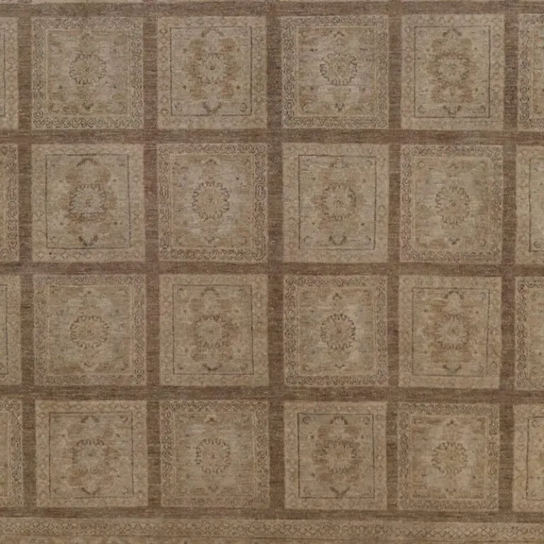 Garden Design Choobi Oriental Rug German Dye NZ Wool Afghan (402×295)cm, cream garden chobi rug, close-up detail 3