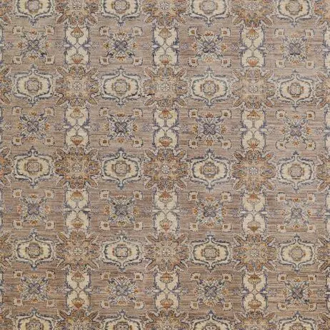 Ziegler Oriental Rug, Traditional Gazney Wool Afghan (416×309)cm, cream ziegler afghan rug, close-up detail 2