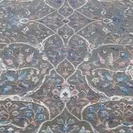 Large Wool and SilkTransitional design Rug German Dye India (308x246)cm, floral transitional wool rug, close-up detail 2