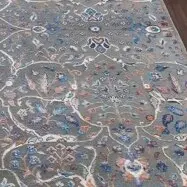 Large Wool and SilkTransitional design Rug German Dye India (308x246)cm, floral transitional wool rug, close-up detail 3