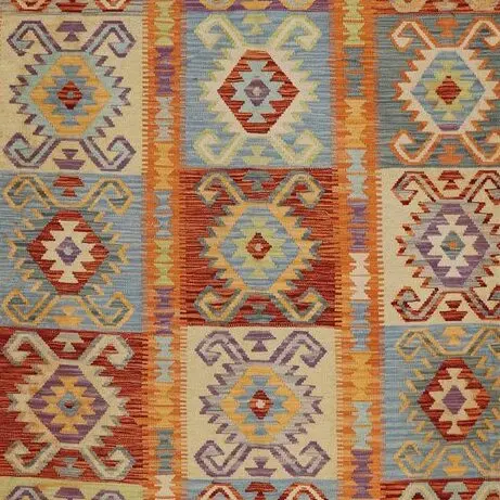 Choobi Killim 532, geometric tribal chobi rug, close-up detail 2