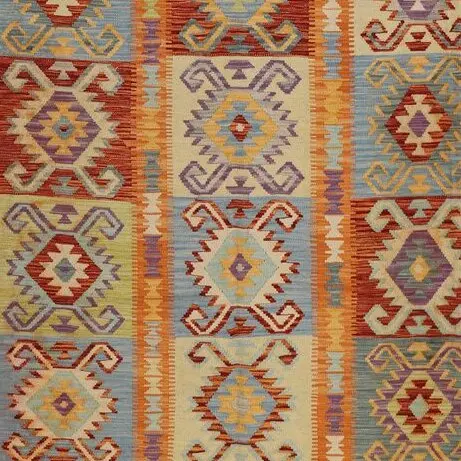 Choobi Killim 532, geometric tribal chobi rug, close-up detail 3