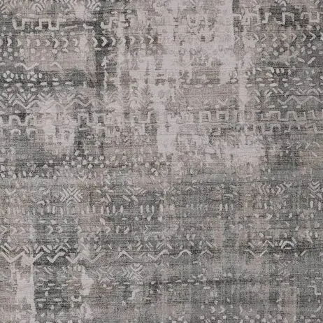 Modern Abstract Area Rug, Grey Gold Hand Loom Indian(350×250), grey abstract hand loom rug, close-up detail 2