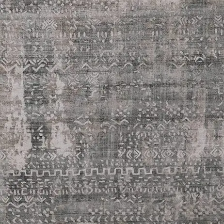 Modern Abstract Area Rug, Grey Gold Hand Loom Indian(350×250), grey abstract hand loom rug, close-up detail 3