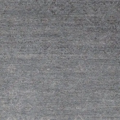 Transitional Hand Knotted Rug Barely There Wool & Bamboo Silk Indian(368×277)cm, grey barely there rug, close-up detail 2