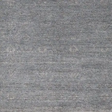 Transitional Hand Knotted Rug Barely There Wool & Bamboo Silk Indian(368×277)cm, grey barely there rug, close-up detail 3