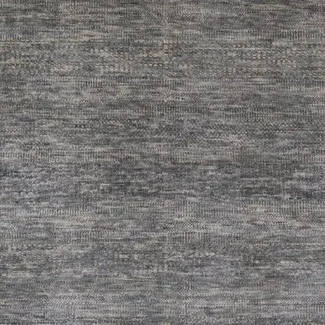 Contemporary Hand knotted Rug in Grey & Green Bamboo Silk and Wool *Bamboo Silk German Dye India(378×277)cm, grey green bamboo silk rug, close-up detail 1