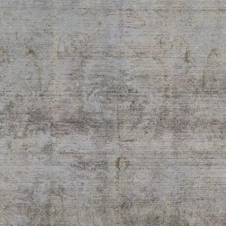 Vintage Overdye Rug Grey, Blue Double Hand Knotted Super Fine Iran (377×286)cm, grey vintage overdyed rug, close-up detail 1