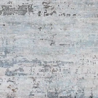Limewash Wool and Silk Rug German Dye India (300 x 244)cm, limewash cream abstract rug, close-up detail 3