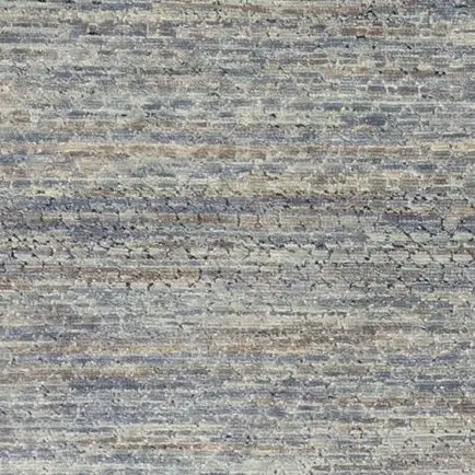 Beautiful Wool& Bamboo Silk Hand knotted Rug India (260×149)cm, marled grass design rug, close-up detail 3