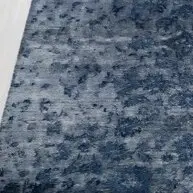 Misty Indigo Wool & Bamboo Silk Hand knotted Rug India (239 x 169)cm, misty indigo wool rug, close-up detail 1