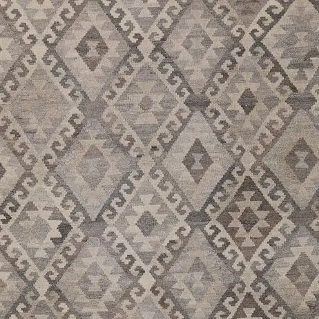 Choobi Killim Natural Dye Afghan Wool (310×257)cm, natural grey chobi kilim rug, close-up detail 2