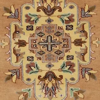 Persian Style Bokhara Runner Natural Dye Afghan NZ Wool (295×80 )cm, pale ochre bokhara runner, close-up detail 2