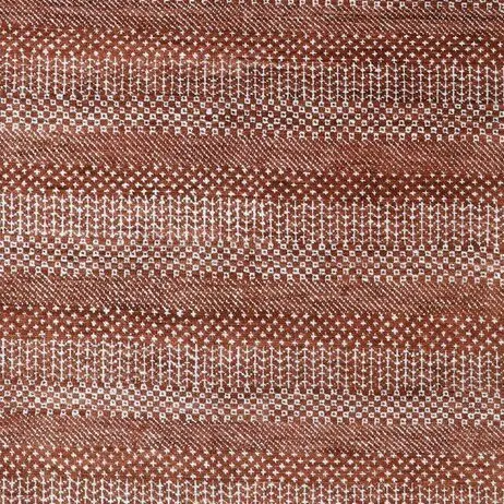 Wool and Bamboo Silk Textured Rug, Hand Knotted Red, Silver germen Dye Indian(360×273)cm, red bamboo silk wool rug, close-up detail 3