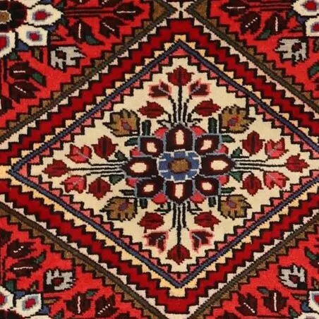 Farahan Vintage Persian Runner German Dye Soft wool Iran (351×73)cm, red farahan vintage runner, close-up detail 1