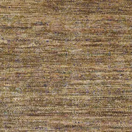 Contemporary Hand Knotted Rug, Pied Beauty NZ Wool Indian (360×270)cm, rust mustard brown rug, close-up detail 2