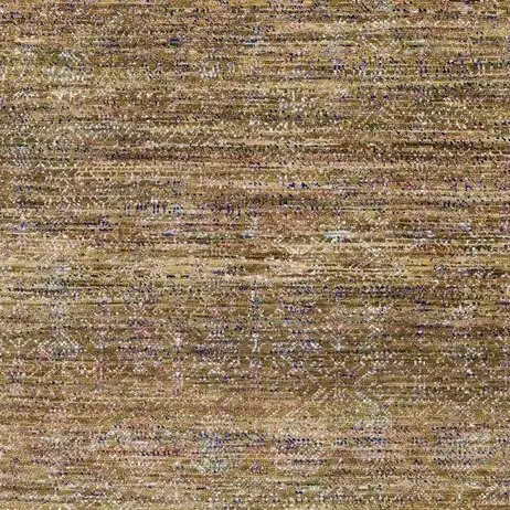 Contemporary Hand Knotted Rug, Pied Beauty NZ Wool Indian (360×270)cm, rust mustard brown rug, close-up detail 3