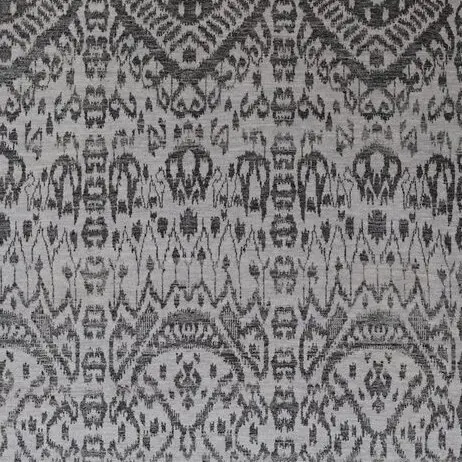 Contemporary Wool & Bamboo Silk rug hand Knotted Silver Black Veg Dye India (355×274)cm, silver black wool silk rug, close-up detail 1