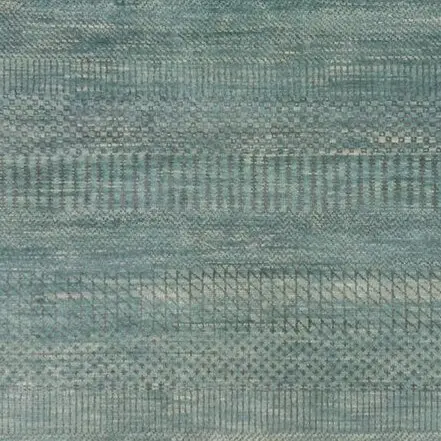 Teal BarleyTwist Hand Knotted (301x236)cm, teal barley twist rug, close-up detail 3