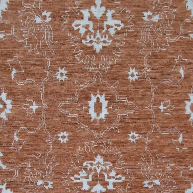 Break Garden rug, terracotta transitional rug, close-up detail 2