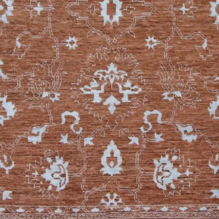 Break Garden rug, terracotta transitional rug, close-up detail 3