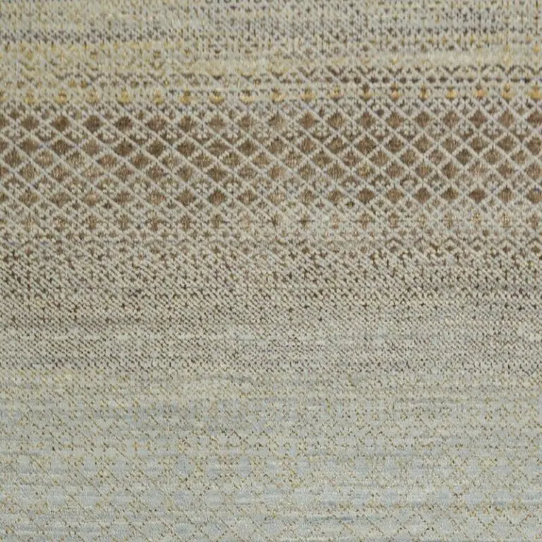 Intellect Rug, gold contemporary wool rug, close-up detail 1