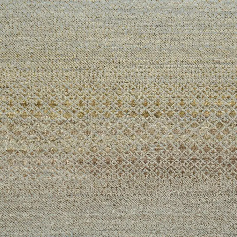 Intellect Rug, gold contemporary wool rug, close-up detail 3