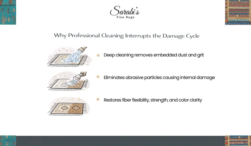 How Dirt, Dust, and Grit Shorten the Life of Persian Rugs