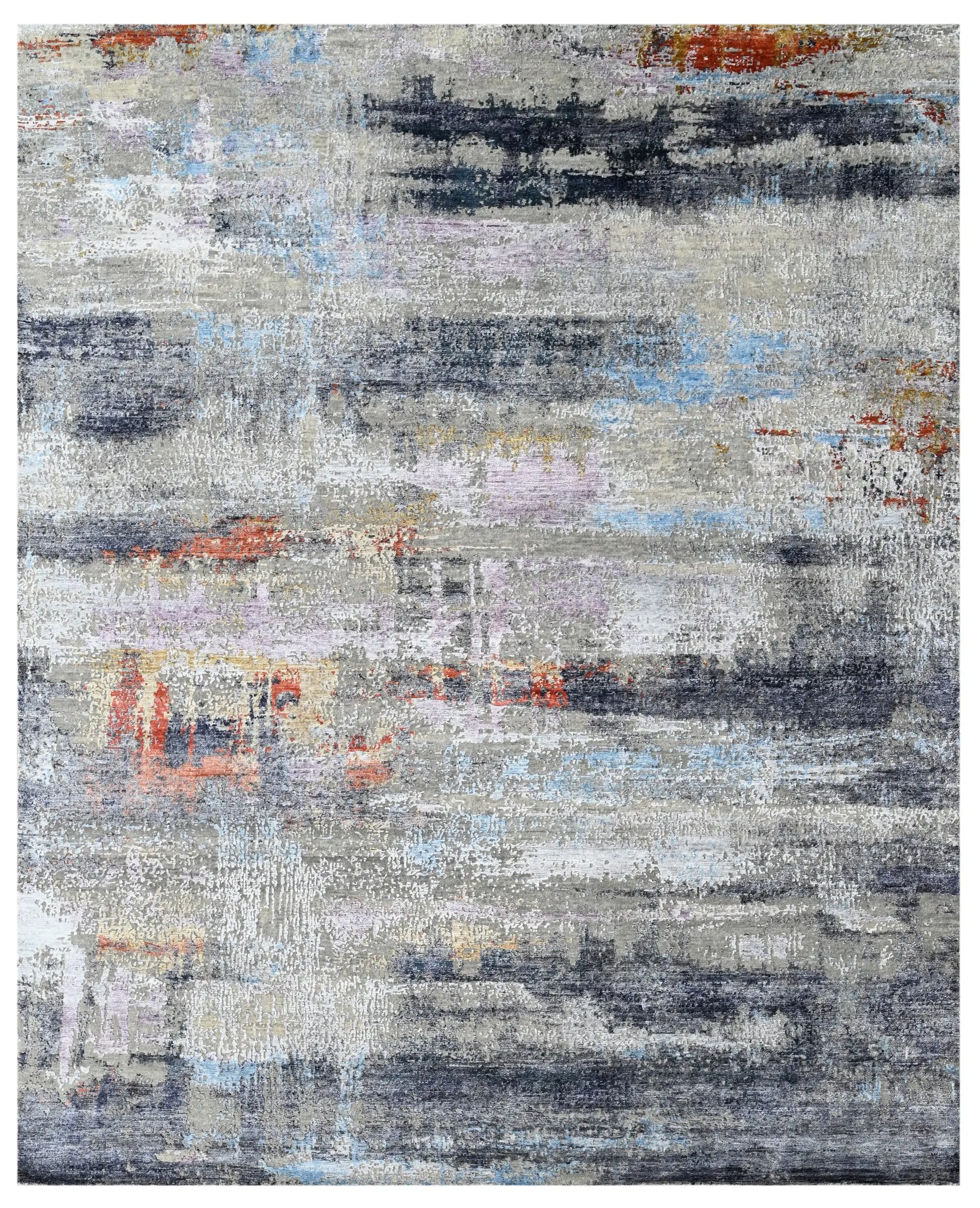 Multi abstract rug RN-114, full view